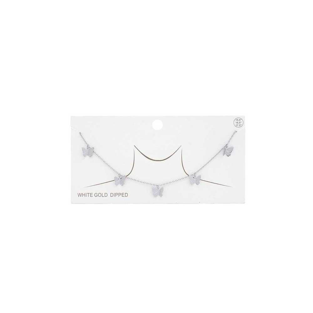 Butterfly Charm Gold Dipped Necklace - Picture 2 of 5